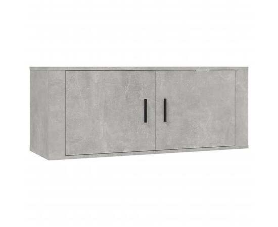 Set dulapuri tv, 7 piese, gri beton, lemn prelucrat, 4 image