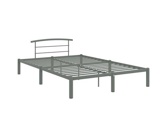 Cadru de pat, gri, 160 x 200 cm, metal, 3 image