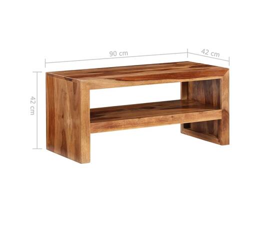 Masă laterală comodă tv, lemn masiv de sheesham, 6 image