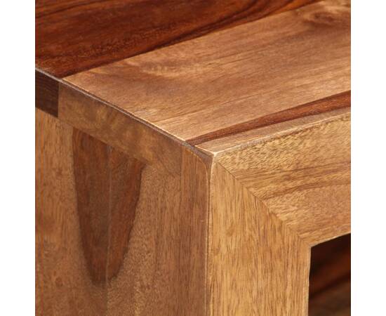 Masă laterală comodă tv, lemn masiv de sheesham, 2 image
