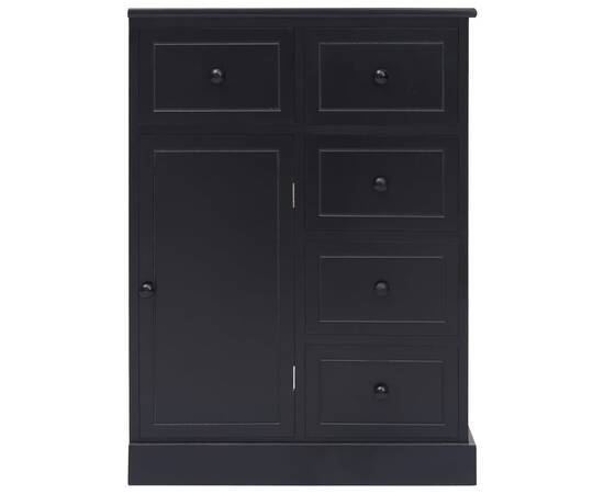 Servantă cu 10 sertare, negru, 113 x 30 x 79 cm, lemn, 7 image