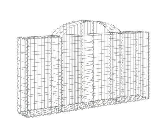 Coșuri gabion arcuite 10 buc, 200x30x100/120 cm fier galvanizat, 3 image