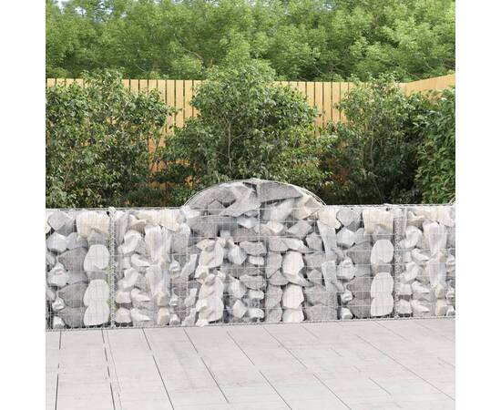 Coșuri gabion arcuite 10 buc, 200x30x80/100cm, fier galvanizat