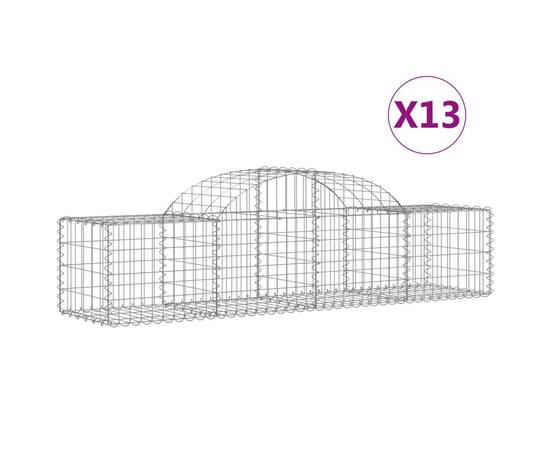 Coșuri gabion arcuite 13 buc, 200x50x40/60 cm, fier galvanizat, 2 image