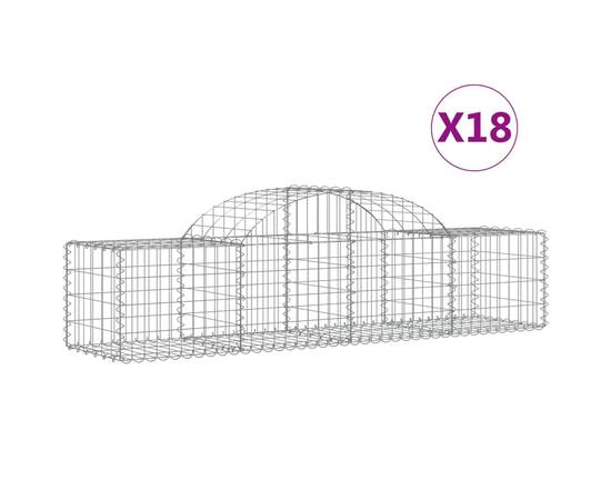 Coșuri gabion arcuite 18 buc., 200x50x40/60 cm, fier galvanizat, 2 image