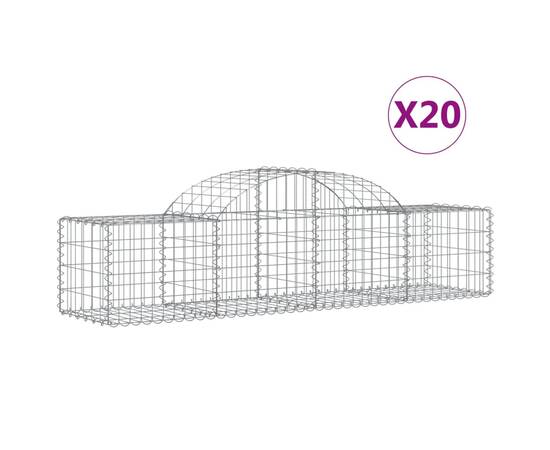 Coșuri gabion arcuite 20 buc, 200x50x40/60 cm, fier galvanizat, 2 image