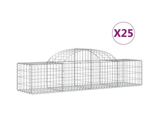 Coșuri gabion arcuite 25 buc, 200x50x40/60 cm, fier galvanizat, 2 image