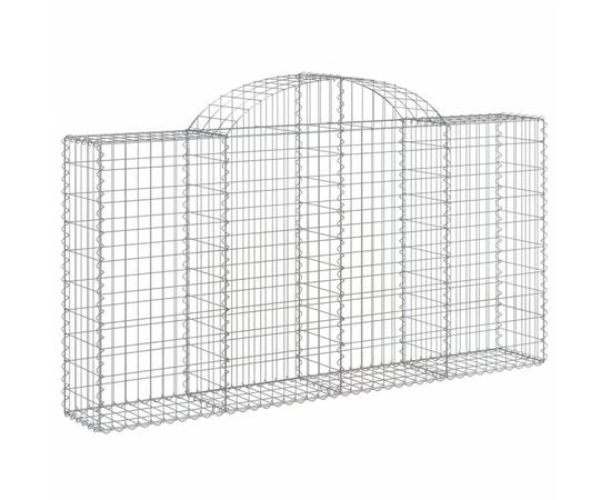 Coșuri gabion arcuite 4 buc, 200x30x100/120 cm fier galvanizat, 3 image