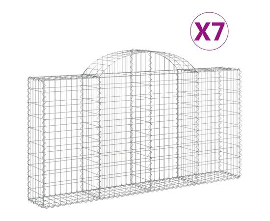 Coșuri gabion arcuite 7 buc, 200x30x100/120 cm fier galvanizat, 2 image