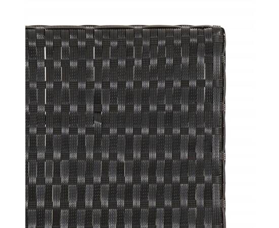 Masă de bistro pliabilă, negru, 45x35x32 cm, poliratan, 6 image