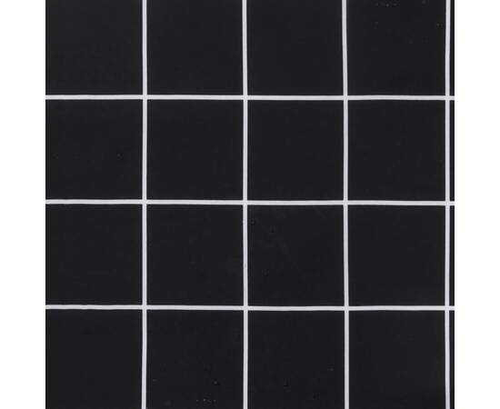 Pernă de bancă, negru, 180x50x7 cm, model carouri, textil, 8 image