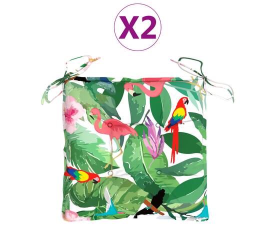 Perne de scaun, 2 buc., multicolor, 50x50x7 cm, textil, 2 image