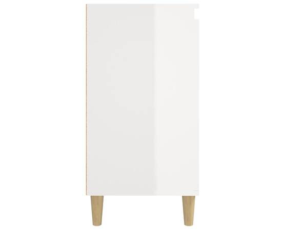 Noptiere, 2 buc., alb extralucios, 40x35x70 cm, lemn prelucrat, 7 image