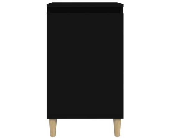 Noptiere, 2 buc, negru, 40x35x70 cm, lemn prelucrat, 5 image