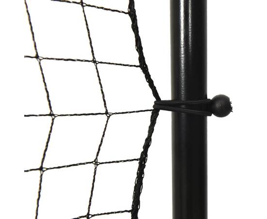 Plasă de ricoșeu fotbal, negru, 366x90x183 cm, hdpe, 5 image