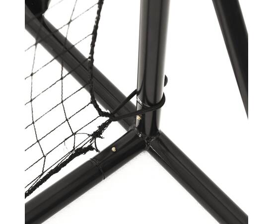 Plasă de ricoșeu fotbal, negru, 366x90x183 cm, hdpe, 6 image