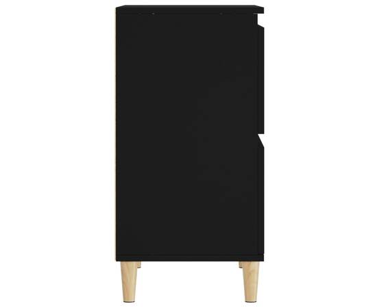 Servante, 2 buc, negru, 60x35x70 cm, lemn prelucrat, 9 image