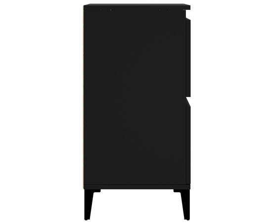Servante, 2 buc, negru, 60x35x70 cm, lemn prelucrat, 9 image