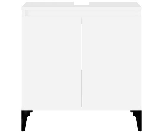 Dulap de chiuvetă, alb, 58x33x60 cm, lemn prelucrat, 6 image