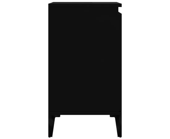 Dulap de chiuvetă, negru, 58x33x60 cm, lemn prelucrat, 8 image