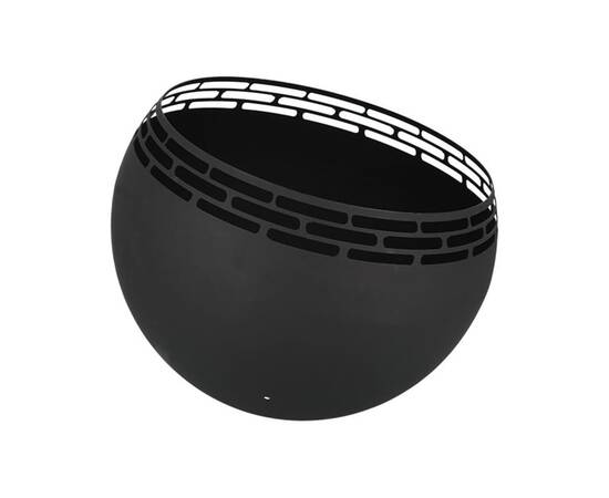 Esschert design bol pentru foc, negru, cu dungi, 2 image
