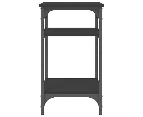 Masă laterală, negru, 35x30x60 cm, lemn compozit, 5 image