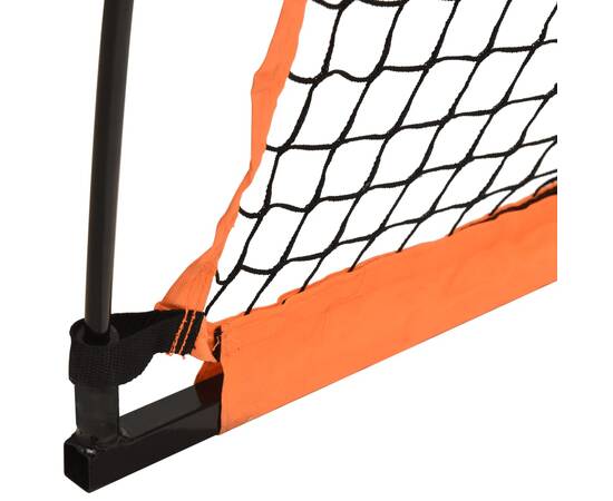 Plasă baseball portabilă portocaliu/negru 183x182x183cm oțel/pe, 6 image