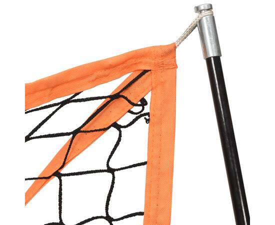Plasă baseball portabilă portocaliu/negru 183x182x183cm oțel/pe, 5 image