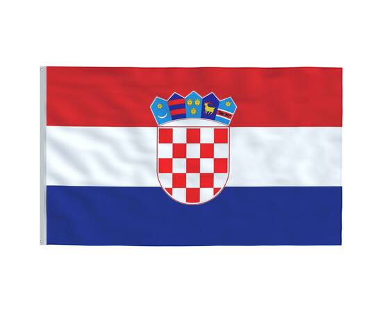 Steag croația și stâlp din aluminiu, 6,23 m, 4 image