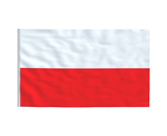 Steag polonia și stâlp din aluminiu, 6,23 m, 4 image