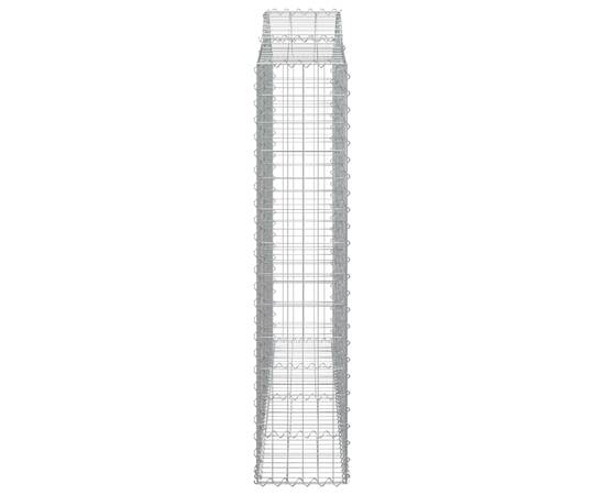 Coș gabion arcuit 200x30x140/160 cm fier galvanizat, 4 image