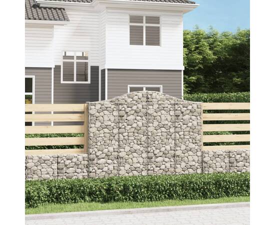 Coș gabion arcuit 200x30x160/180 cm fier galvanizat