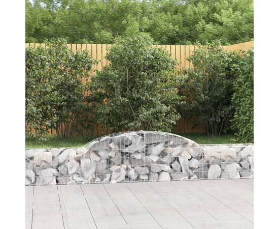 Coș gabion arcuit 300x30x40/60 cm, fier galvanizat