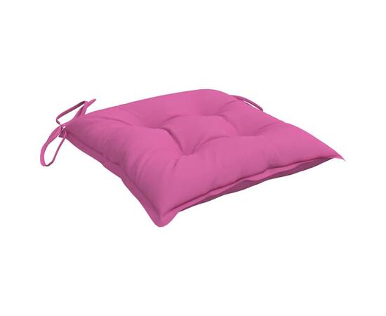 Perne de scaun, 4 buc., roz, 50x50x7 cm, textil, 5 image