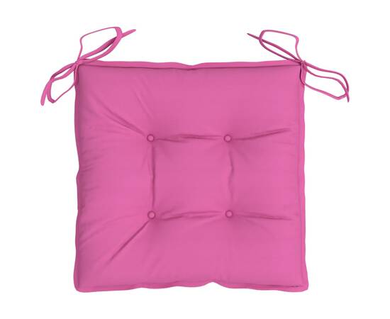 Perne de scaun, 4 buc., roz, 50x50x7 cm, textil, 4 image