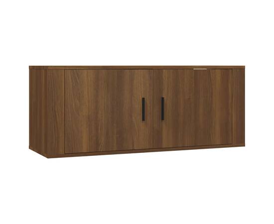 Set dulapuri tv, 6 piese, stejar maro, lemn prelucrat, 4 image