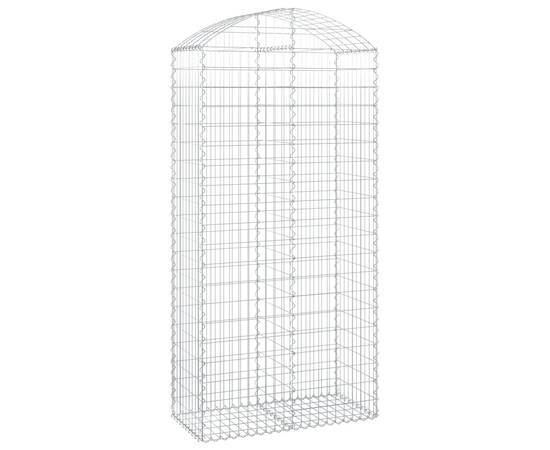 Coș gabion arcuit, 100x50x200/220 cm, fier galvanizat, 2 image