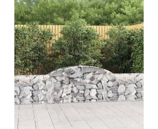 Coș gabion arcuit, 300x30x60/80 cm, fier galvanizat