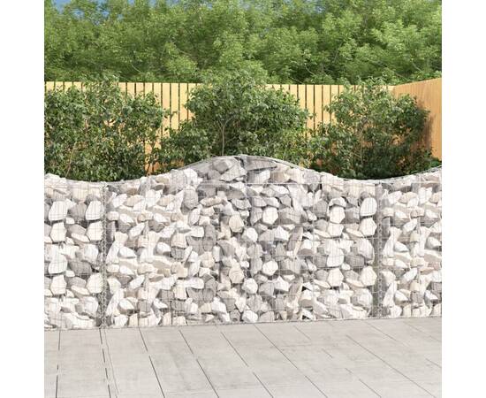 Coș gabion arcuit 200x30x100/120 cm fier galvanizat