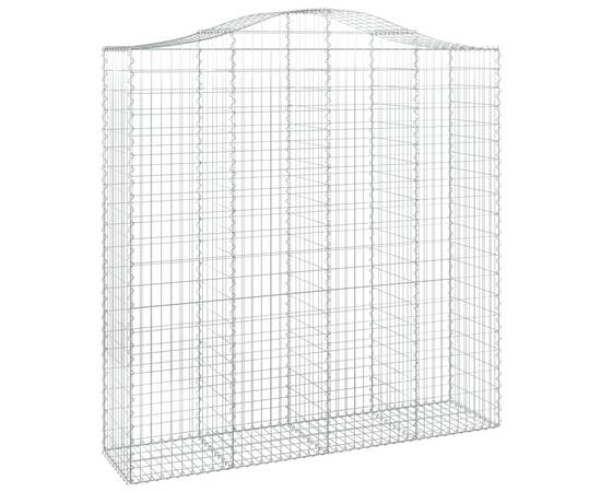 Coș gabion arcuit 200x50x200/220 cm fier galvanizat, 2 image