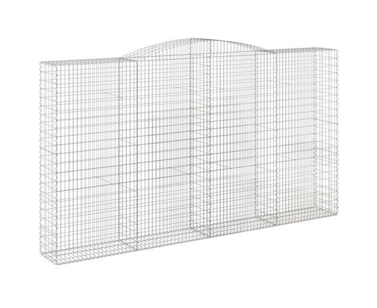 Coșuri gabion arcuite, 3 buc, 400x50x220/240cm, fier galvanizat, 3 image