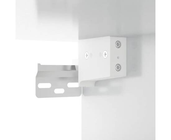 Dulap de perete, alb extralucios, 60x36,5x35 cm, lemn compozit, 8 image