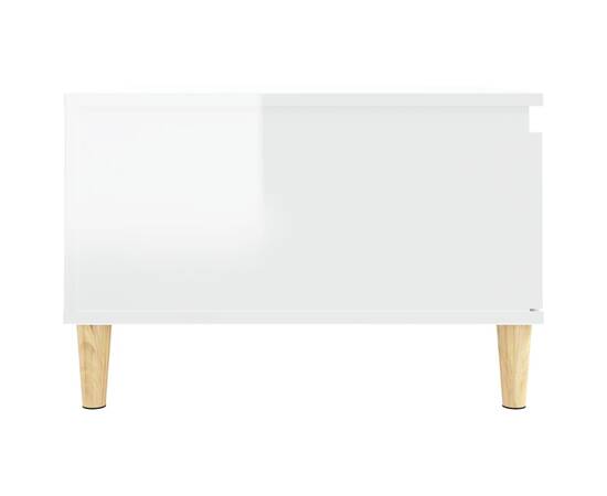 Măsuță de cafea, alb extralucios, 55x55x36,5 cm, lemn prelucrat, 8 image