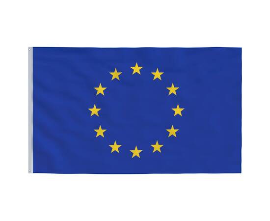 Steag europei și stâlp din aluminiu, 6,23 m, 4 image