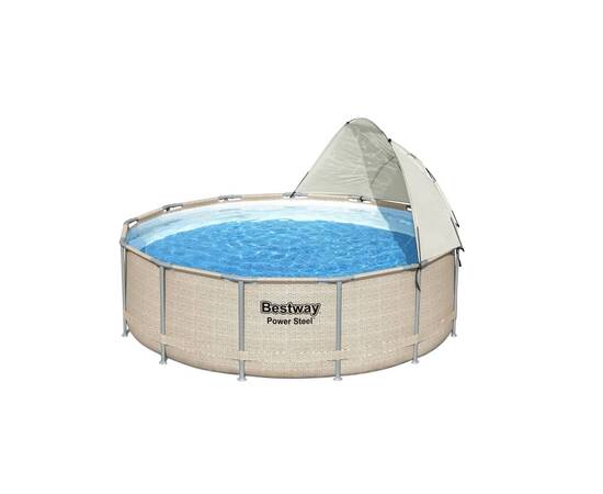 Bestway copertină pentru piscină supraterană, alb, 5 image