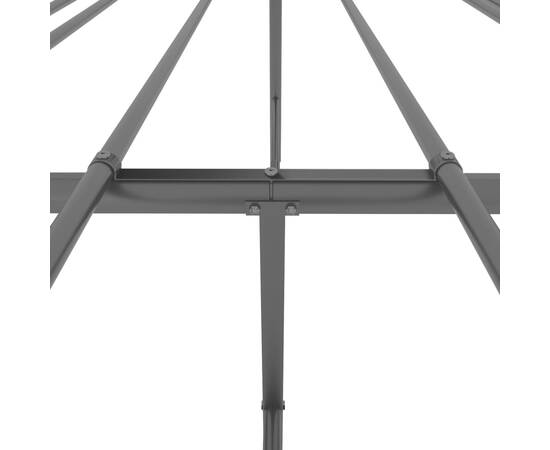 Cadru de pat metalic cu tăblie, negru, 183x213 cm, 8 image