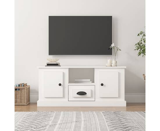 Comodă tv, alb, 100x35,5x45 cm, lemn prelucrat