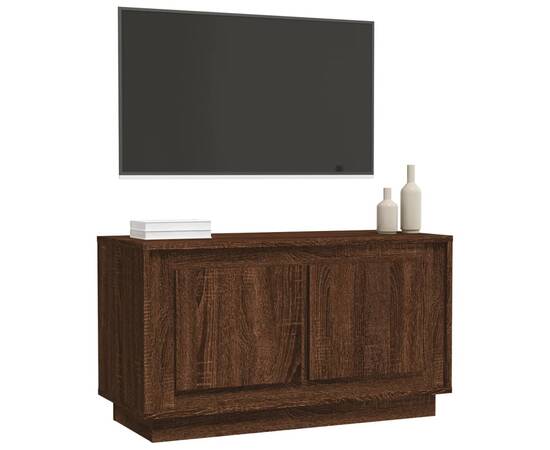 Comodă tv, stejar maro, 80x35x45 cm, lemn prelucrat, 4 image