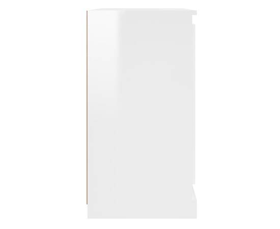 Servantă, alb extralucios, 70x35,5x67,5 cm, lemn prelucrat, 8 image