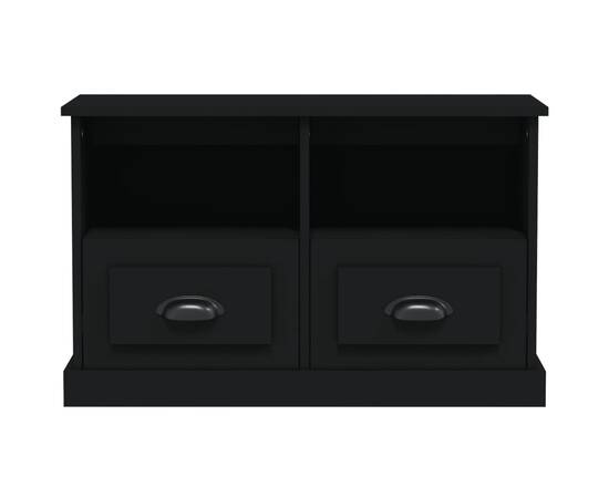 Comodă tv, negru, 80x35x50 cm, lemn prelucrat, 5 image